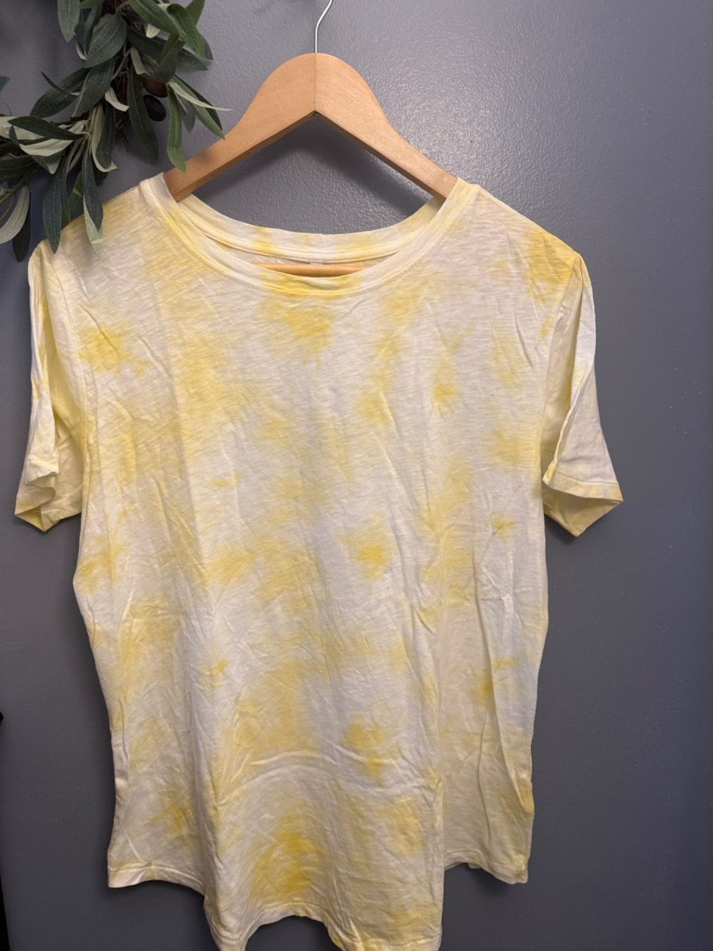 Z Supply Yellow Tie-Dye Short Sleeve Tee